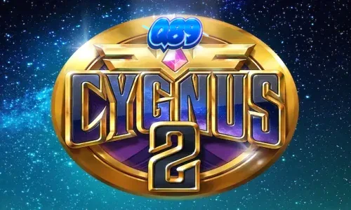 Interface do jogo Cygnus 2 com tema astronômico e grade de símbolos